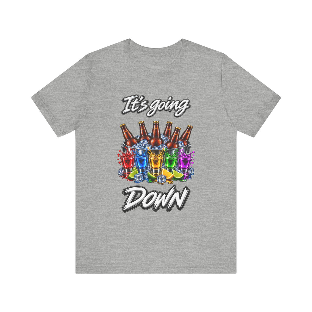It's Going Down Party T-Shirt — Colorful Bottles and Shots