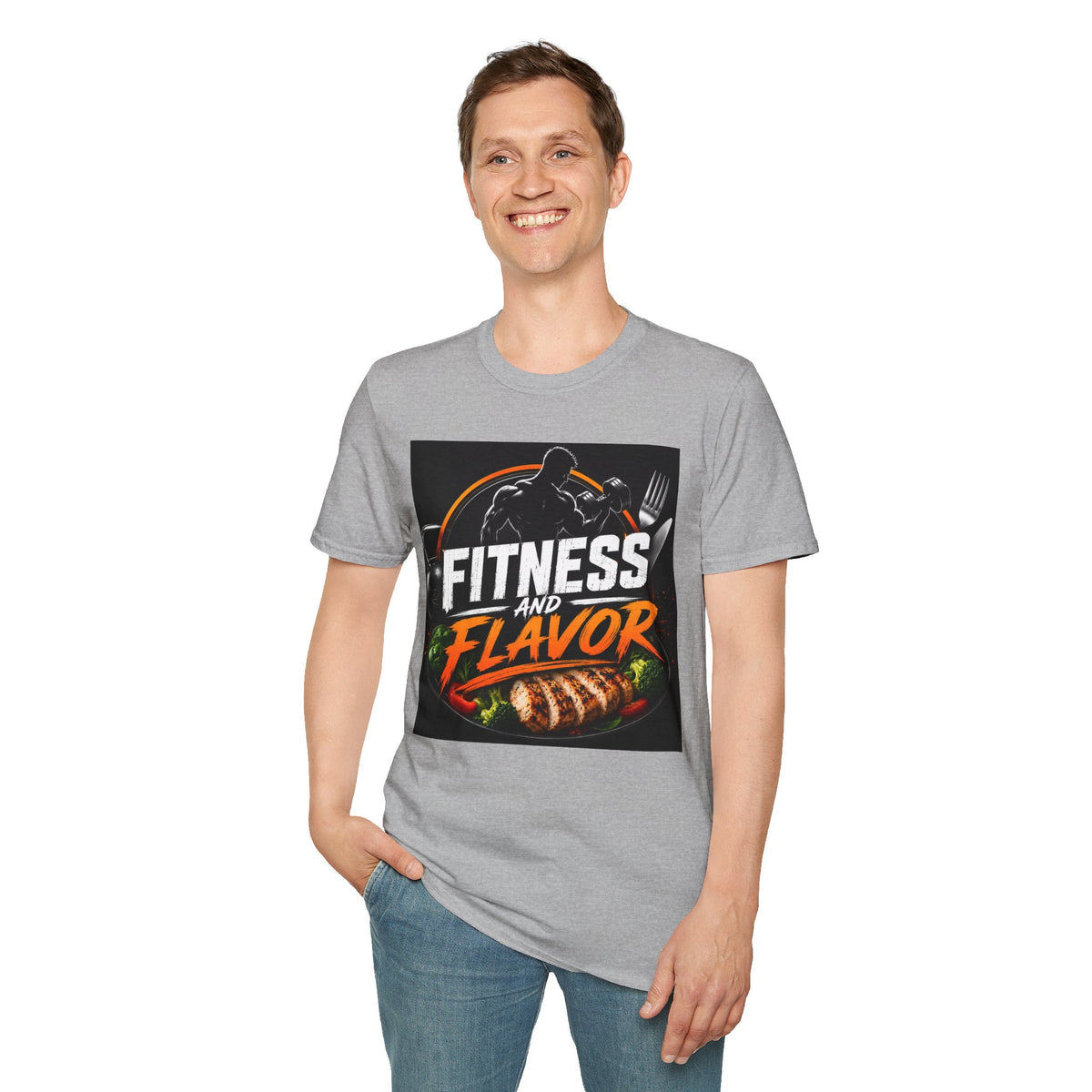 Fitness and Flavor T-Shirt — Gym & Foodie Workout Tee