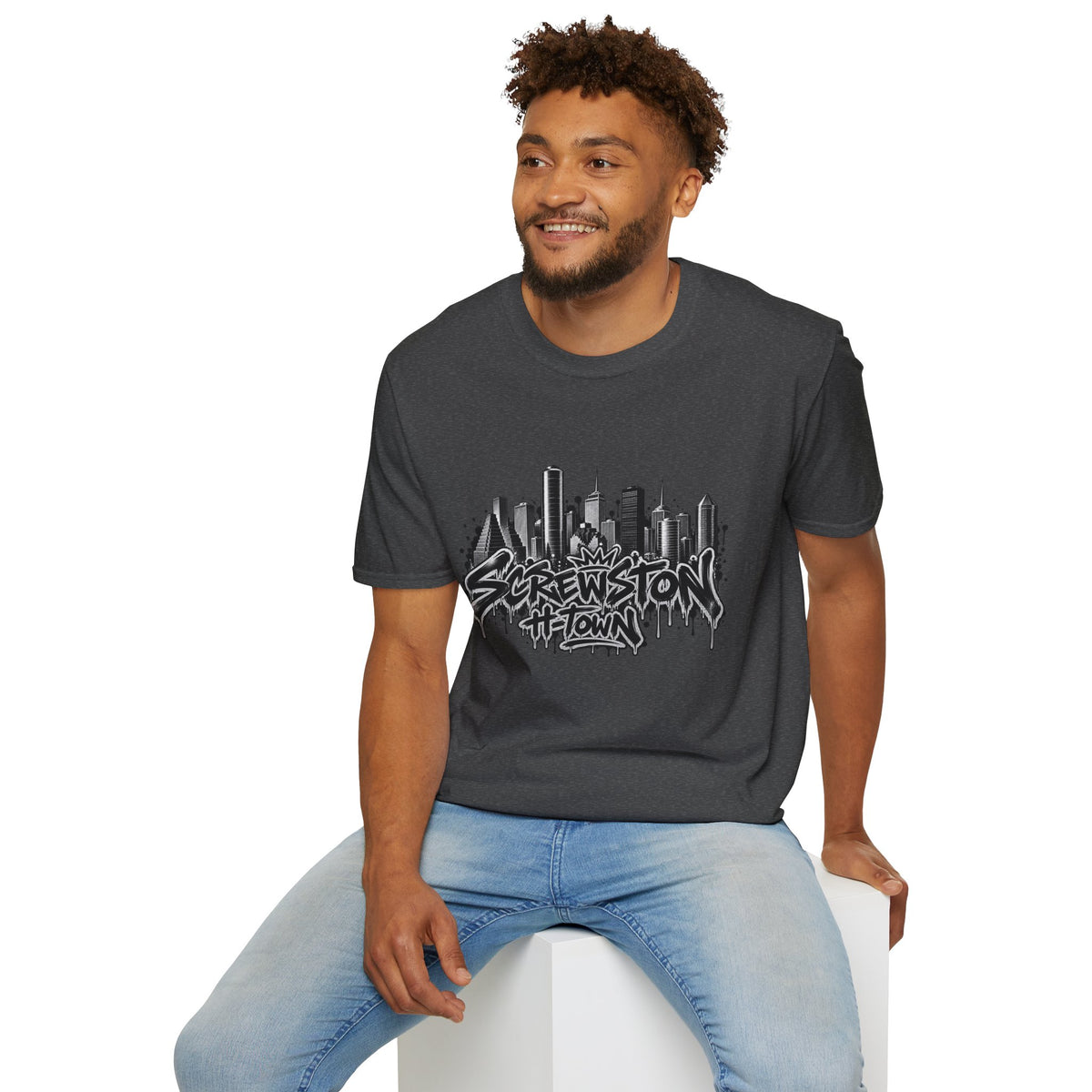 Screwston City  H-Town Skyline Graphic Tee