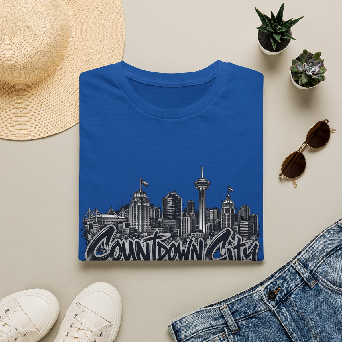 "Countdown City" San Antonio Skyline Graphic Tee