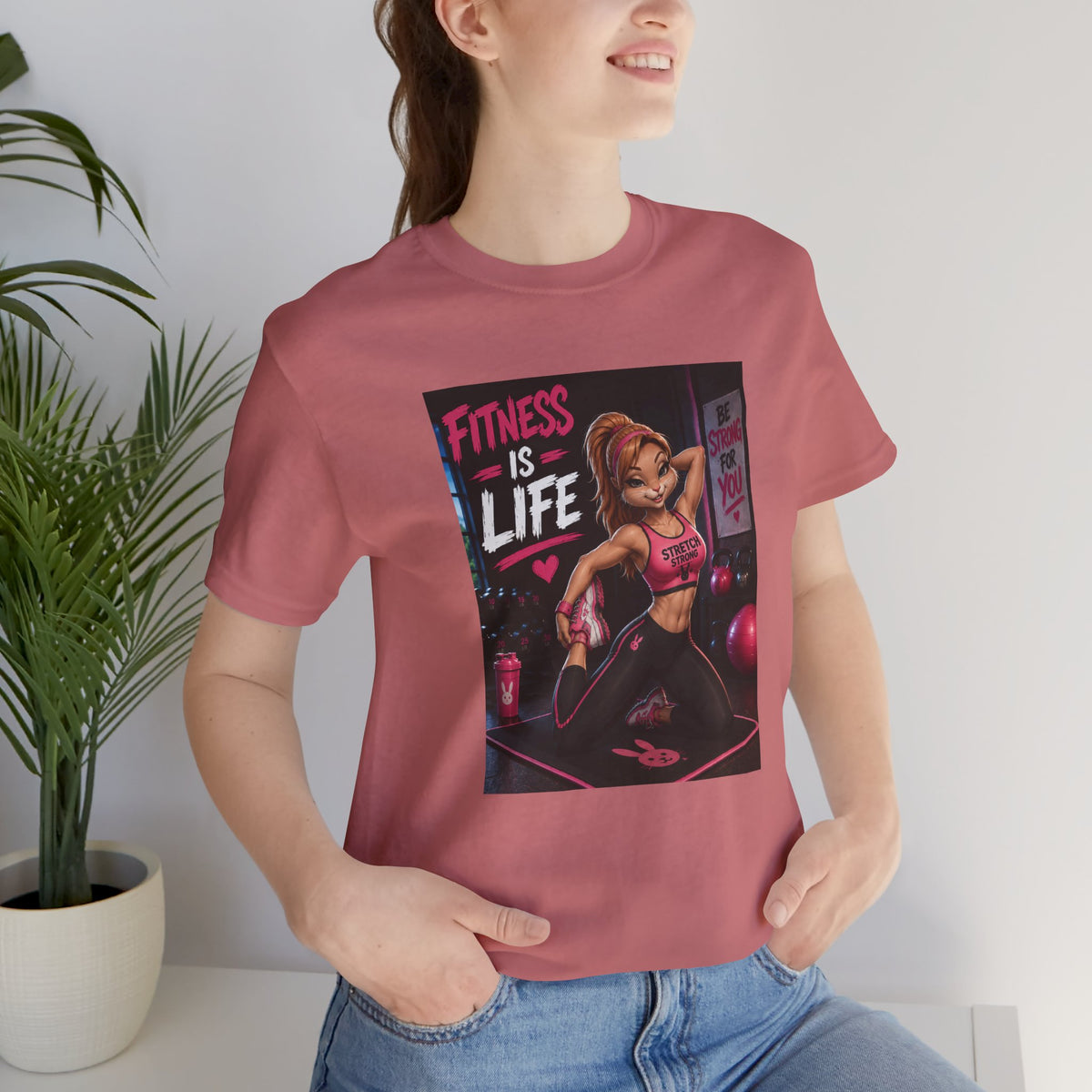 Fitness Is Life Tee — Motivational Gym Workout T-Shirt for Women