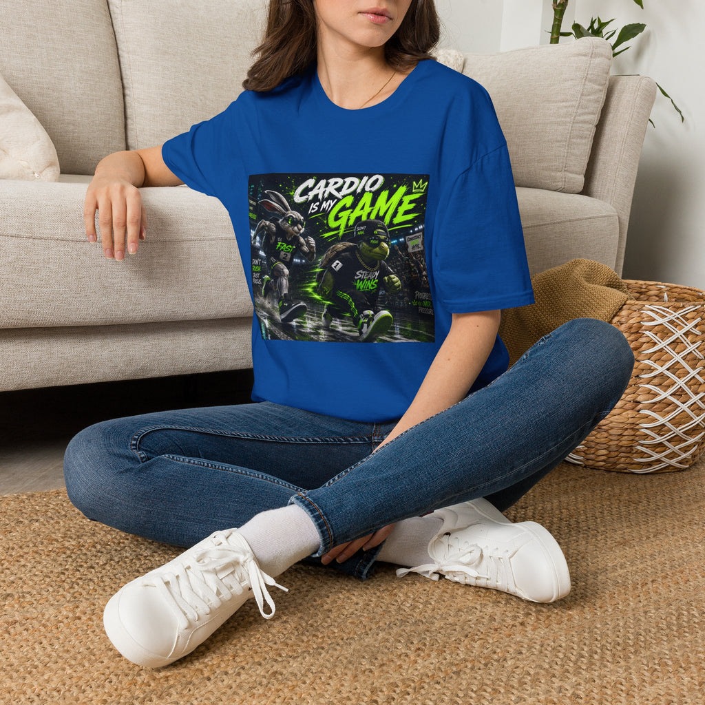 Cardio Is My Game T-Shirt — Neon Fitness Gamer Tee