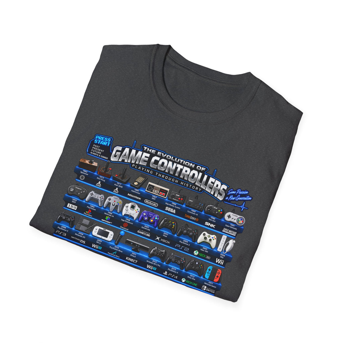 'Gamer 4 Life' Graphic Tee - Game Controllers Evolution