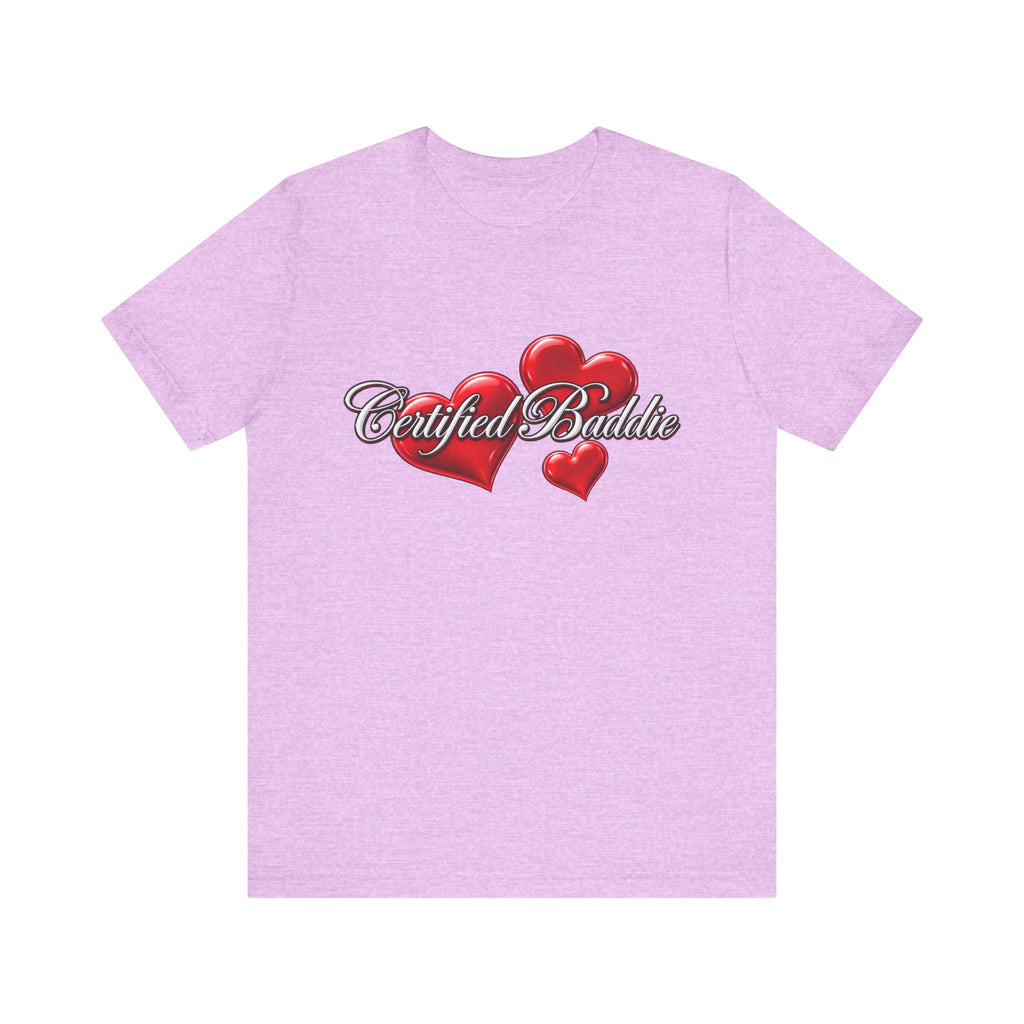 "Certified Baddie" Red Hearts Graphic Tee