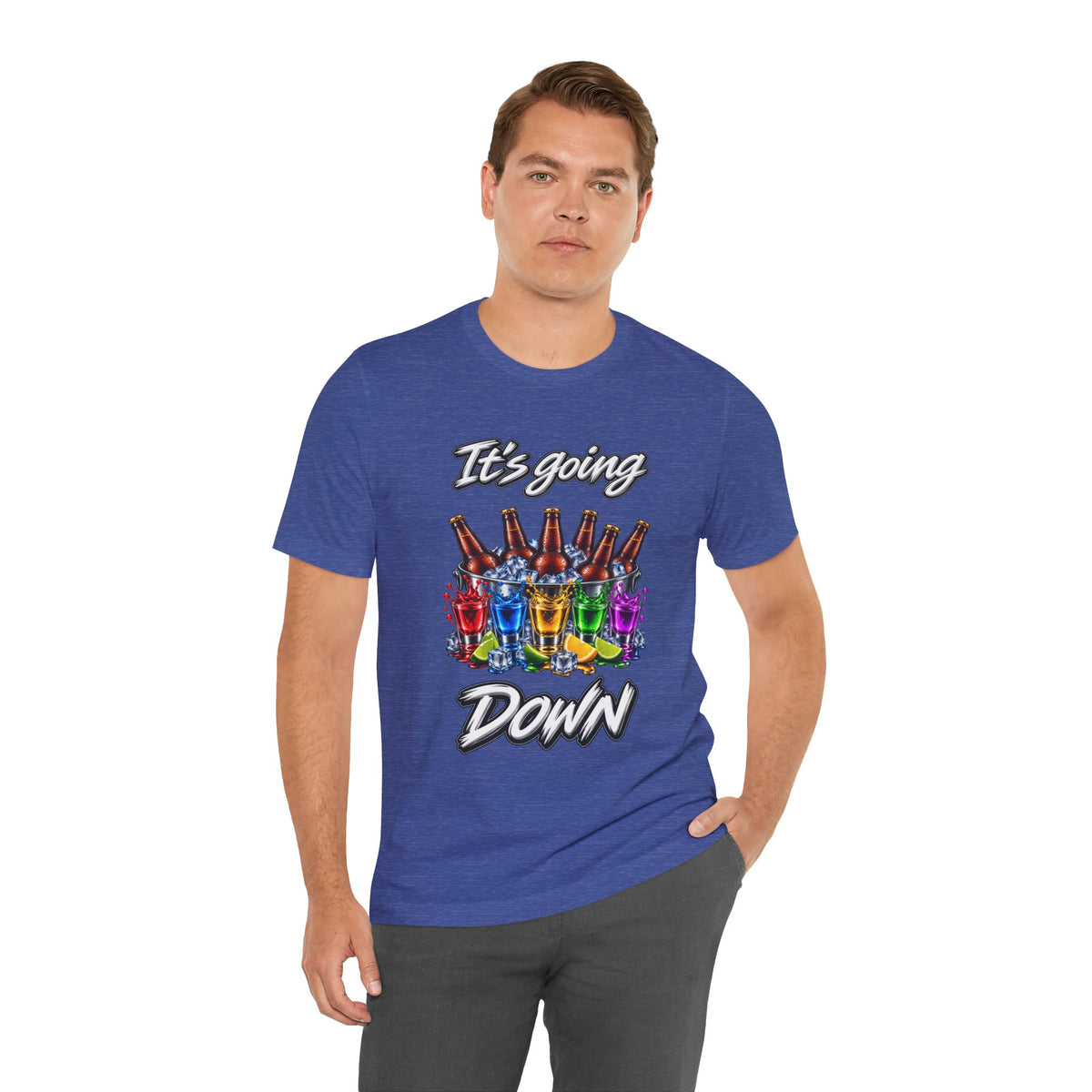 It's Going Down Party T-Shirt — Colorful Bottles and Shots