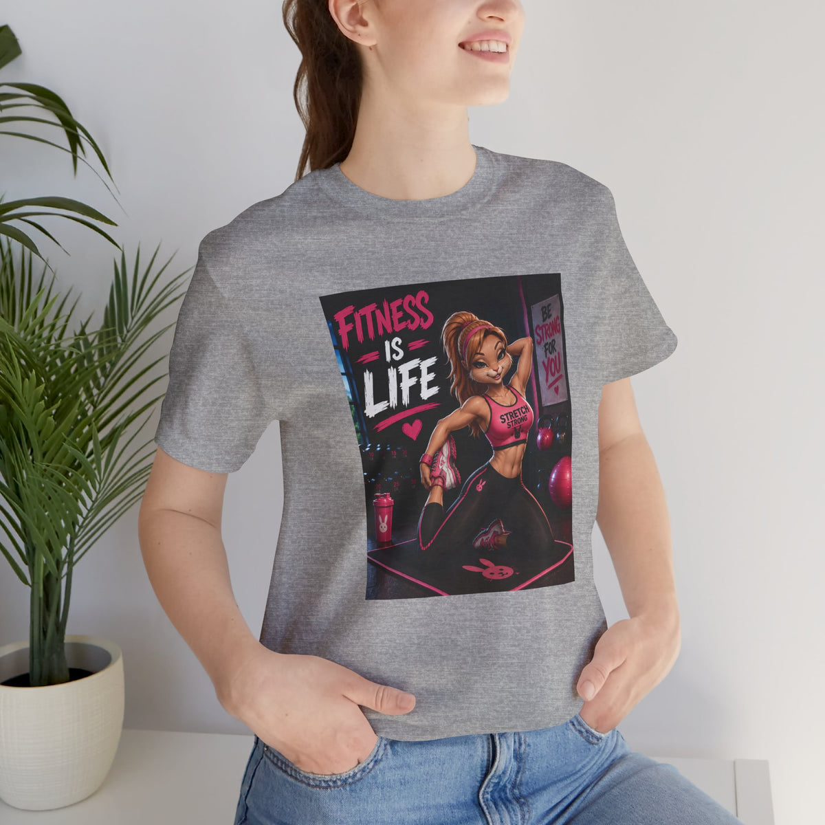 Fitness Is Life Tee — Motivational Gym Workout T-Shirt for Women