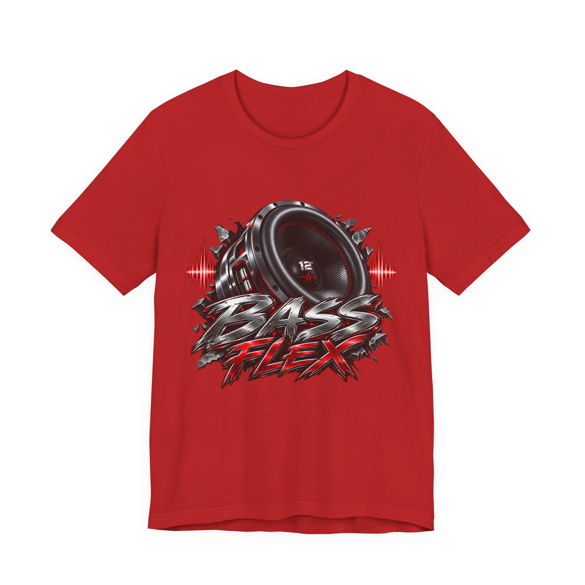 Bass Flex T-Shirt – Car Audio Subwoofer Graphic Tee